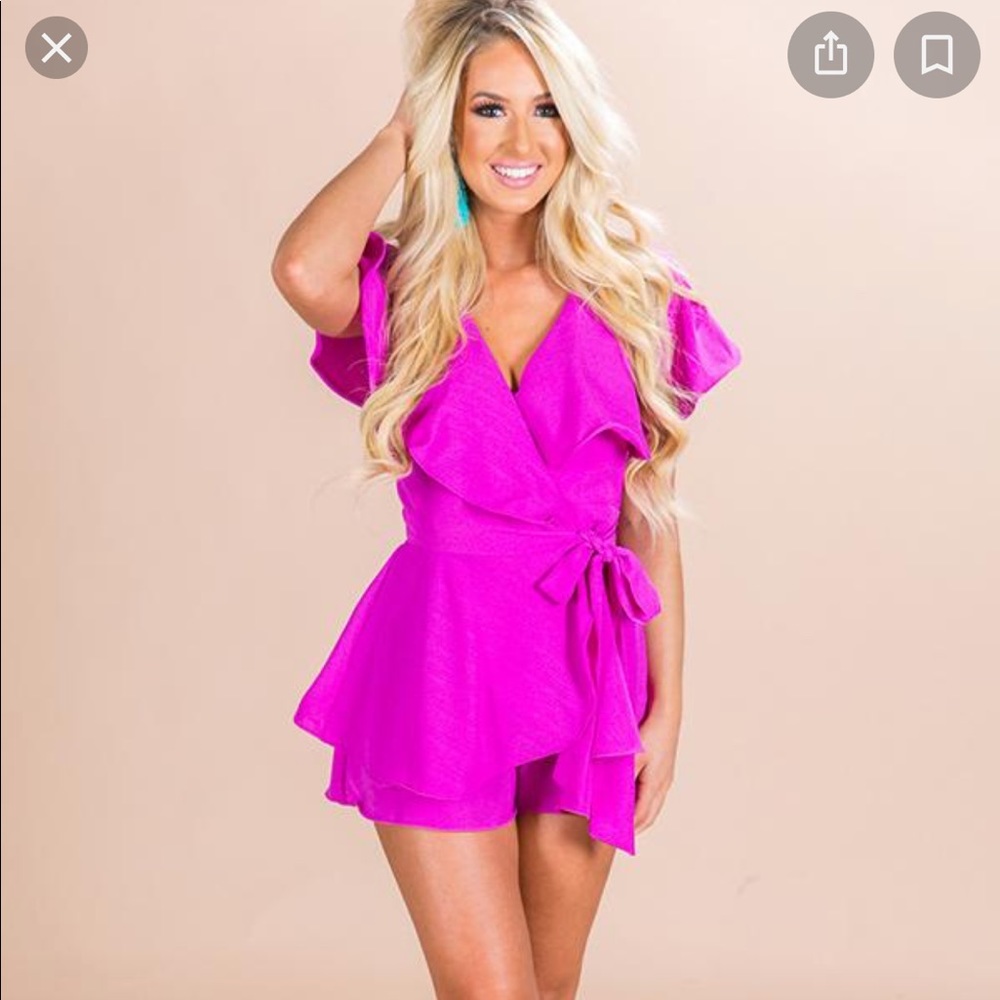 Flowy Ruffles Tie Backless Romper! - image 2